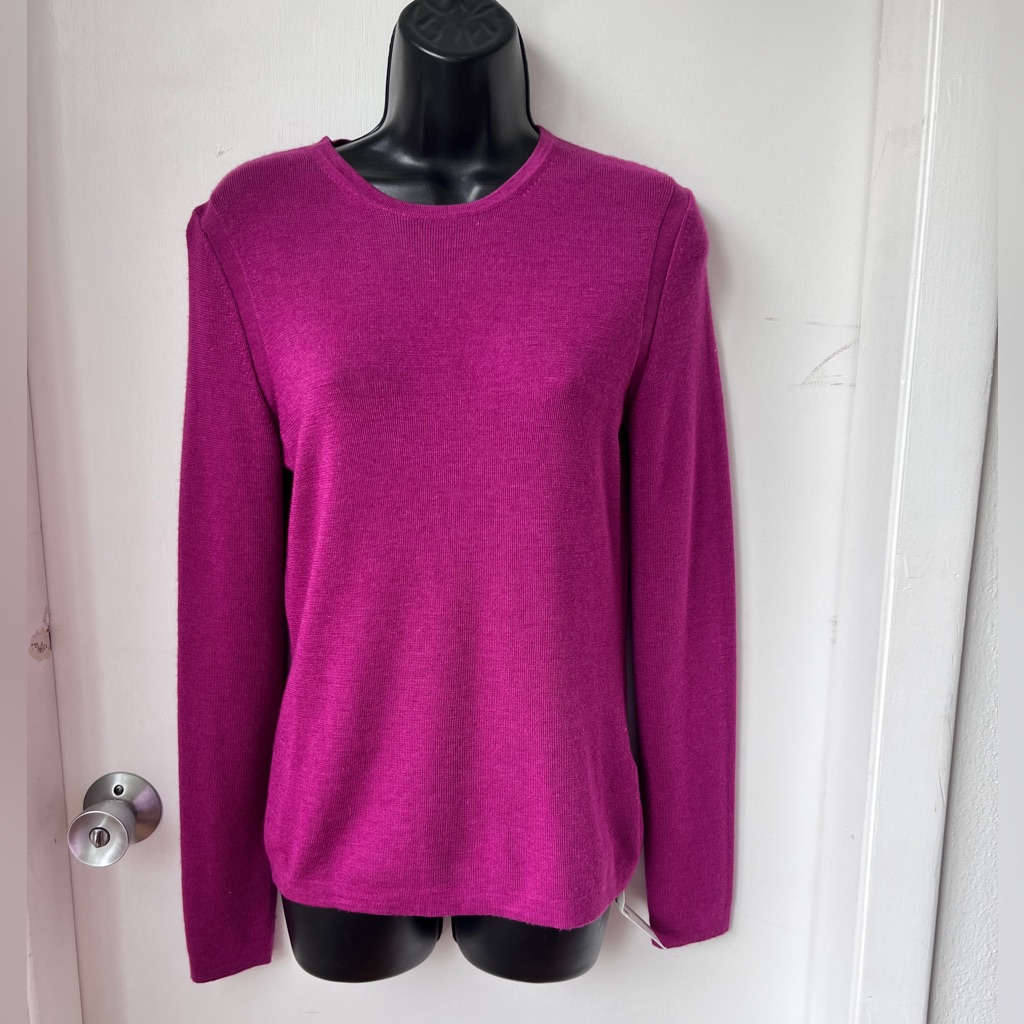Carolina Herrera Silk Cashmere Crewneck Sweater Sz M